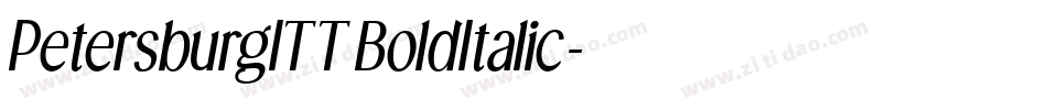 PetersburgITT BoldItalic字体转换